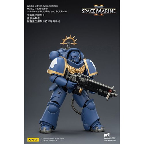 Joy Toy Warhammer 40K Space Marines Game Edition Ultramarines Intercessor Bolt Rifle & Pistol 1:18 S