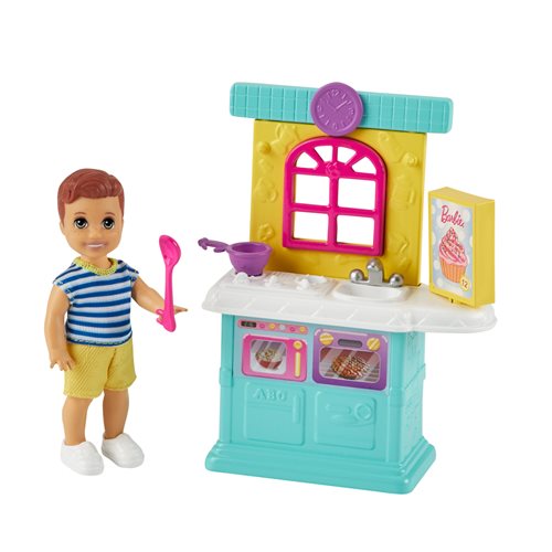 Barbie Skipper Babysitters Inc. Kitchen Boy Storytelling Pack