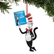 Dr. Seuss Cat in the Hat Holding Book Ornament