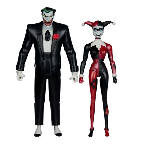DC Direct Batman Animated Harley Quinn and The Joker Mad Love 6-Inch Action Figure 2-Pack & Comic -