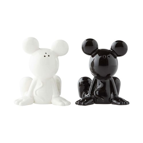 Disney Black and White Mickey Mouse Salt and Pepper Shaker Set