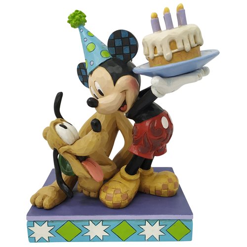 Disney Traditions Pluto and Mickey Birthday Statue by Jim Shore