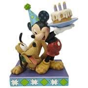 Disney Traditions Pluto and Mickey Birthday Statue by Jim Shore
