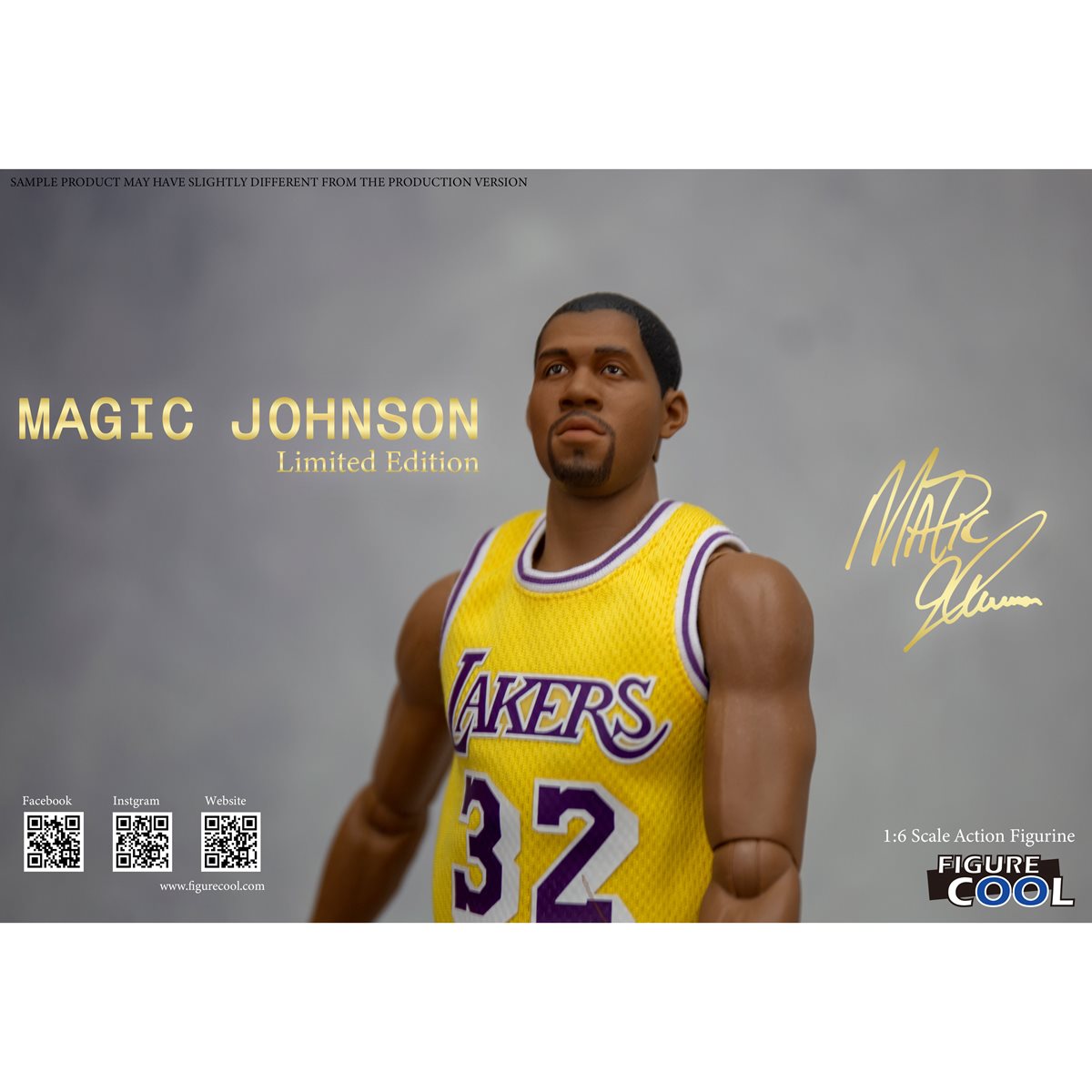 Magic Johnson Back Signed LA Lakers Home Jersey