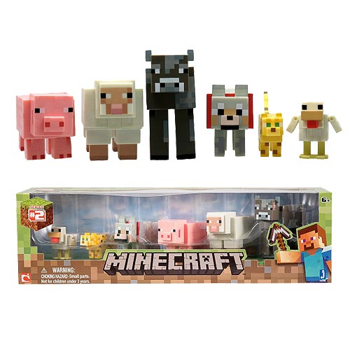 MINECRAFT CORE ANIMAL MOBS ACTION FIGURE 6-PACK BRAND NEW! 