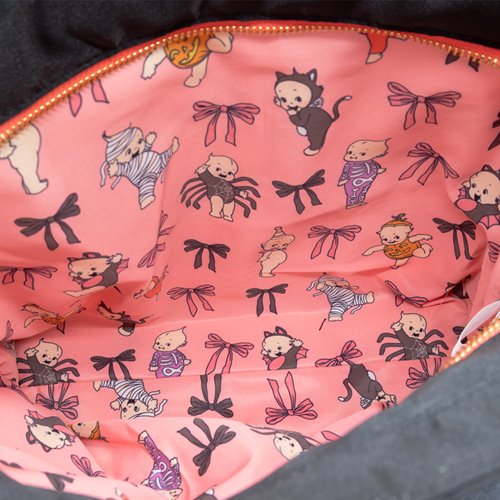 Kewpie Devil Puffy Tote Bag with Angel Acrylic Charm