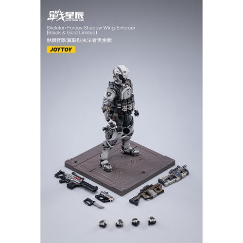 Joy Toy Skeleton Forces Shadow Wing-Enforcer Black and Gold Limited 1:18 Scale Action Figure