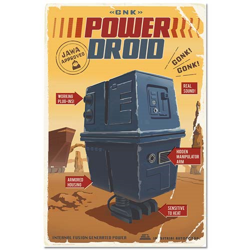 Star Wars Power Droid Retro Ad Poster Paper Giclee Print