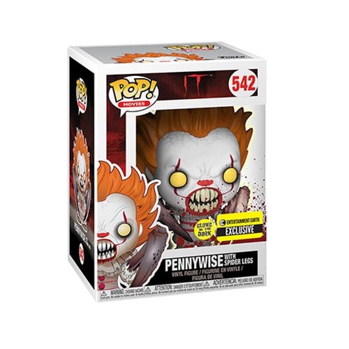 It Pennywise with Spider Legs Glow-in-the-Dark Pop! Vinyl Figure #227 - Entertainment Earth Exclusiv