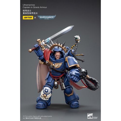Joy Toy Warhammer 40,000 Ultramarines Captain in Gravis Armour 1:18 Scale Action Figure