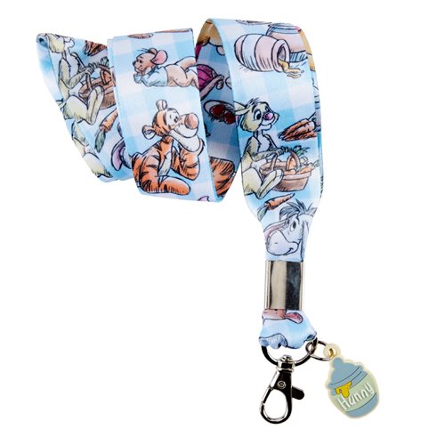 Winnie the Pooh Picnic Scene Lanyard with Cardholder
