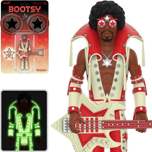 Bootsy Collins Glow-in-the-Dark 3 3/4-Inch ReAction Figure