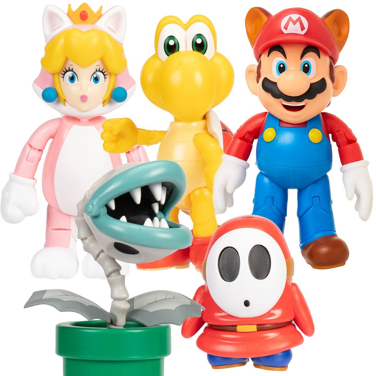 World of Nintendo 4 Figures Cat Mario w/ Bell 