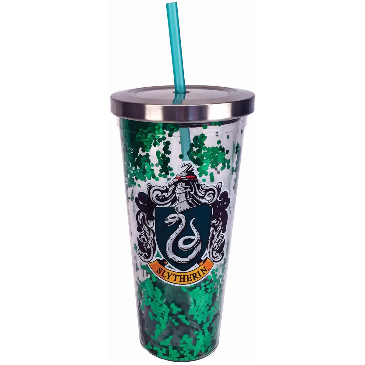 Harry Potter Slytherin Diamond 20 oz. Acrylic Cup with  Straw