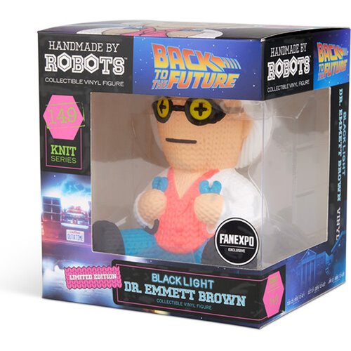 Back to the Future Dr. Emmett Brown with Jumper Cables #149 Limited Edition Blacklight Handmade By R