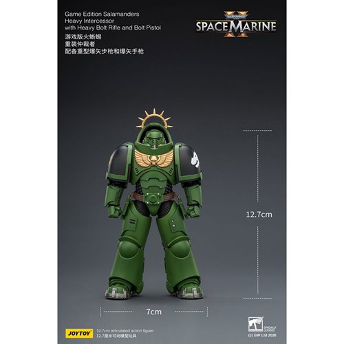 Joy Toy Warhammer 40,000 Space Marines Game Edition Salamanders Intercessor Bolt Rifle & Pistol 1:18