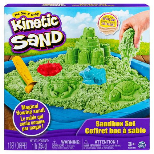 Kinetic Sand Green Sand Sandbox Playset