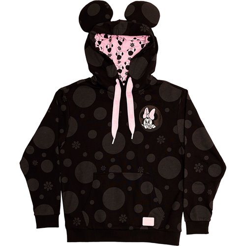 Minnie Mouse Rocks The Dots Florals Hooded Sweatshirt