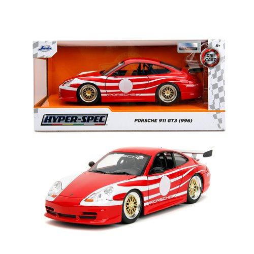 Hyper-Spec Porsche 911 GT3 996 1:24 Scale Die-Cast Metal Vehicle