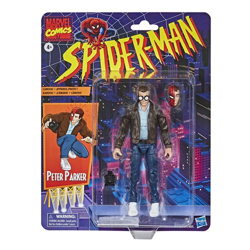 Spider-Man Retro Marvel Legends Peter Parker 6-Inch Action Figure