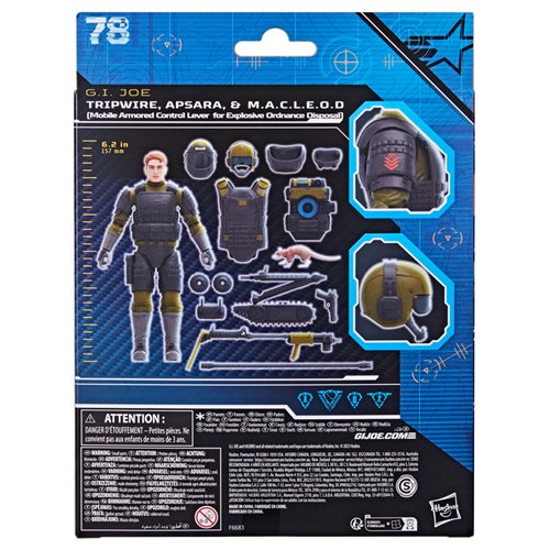 G.I. Joe Classified Series Tripwire, Apsara, & M.A.C.L.E.O.D., Deluxe  6-Inch Action Figure