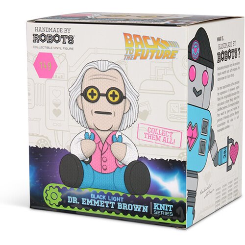 Back to the Future Dr. Emmett Brown with Jumper Cables #149 Limited Edition Blacklight Handmade By R