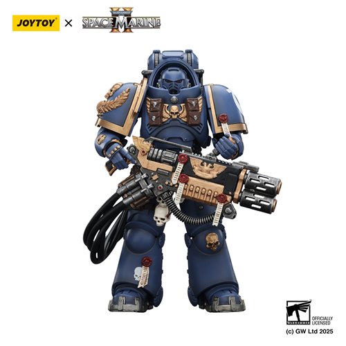 Joy Toy Warhammer Space Marine Ultramarine Heavy Artificer Armour with Relic Multi-Melta 1:18 Scale