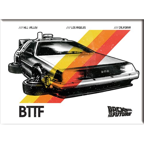 Back To The Future Stripes Flat Magnet