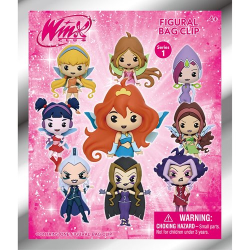 Winx Club 3D Foam Bag Clip Display Case of 24