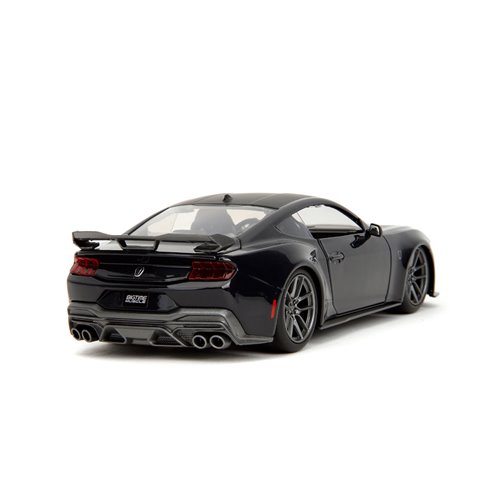 Bigtime Muscle 2024 Glossy Black Ford Mustang Dark Horse 1:24 Scale Die-Cast Metal Vehicle