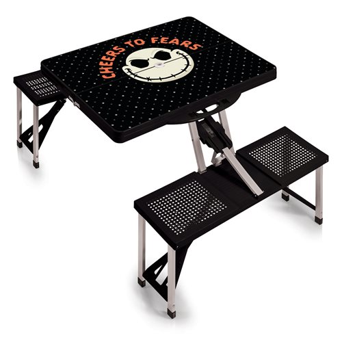 The Nightmare Before Christmas Jack Black Portable Folding Table with Seats