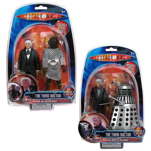 Doctor Who Third Doctor & TARDIS 5" Action Figure Set for sale online