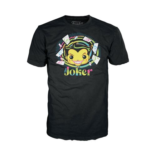 Batman Joker Blacklight Pop! Vinyl Figure with Adult Pop! T-Shirt