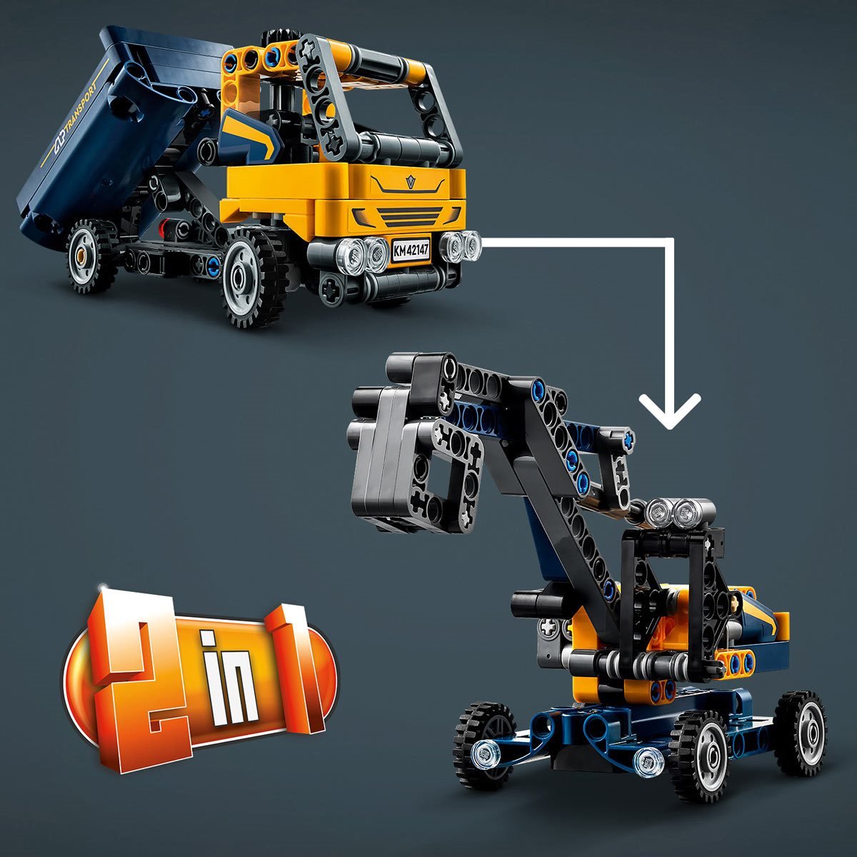 vloot Schadelijk Doctor in de filosofie LEGO 42147 Technic 2-in-1 Dump Truck - Entertainment Earth