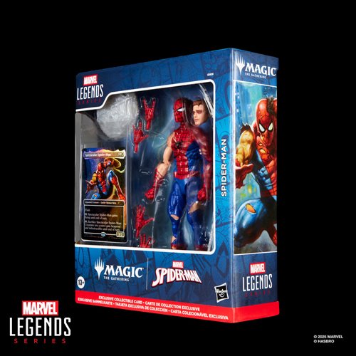 Spider-Man Marvel Legends Magic: The Gathering Battle-Damaged Spider-Man 6-Inch Action Figure and Ca
