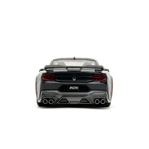 Bigtime Muscle 2024 Glossy Black Ford Mustang Dark Horse 1:24 Scale Die-Cast Metal Vehicle
