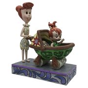Flintstones Hanna Barbera by Jim Shore Wilma with Pebbles in Baby Car Bedrock Buggy Statue