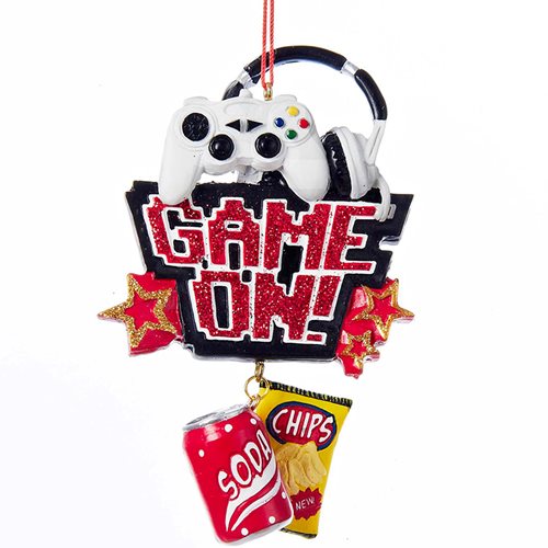 Game On! with Soda and Chips Dangle 5-Inch Resin Ornament
