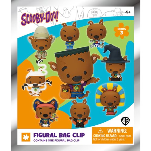 Scooby-Doo Halloween Series 3 3D Foam Bag Clip Random 6-Pack