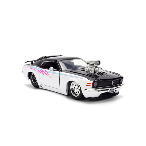 Bigtime Muscle 1970 Ford Mustang Boss 429 Glossy White 1:24 Scale Die-Cast Metal Vehicle