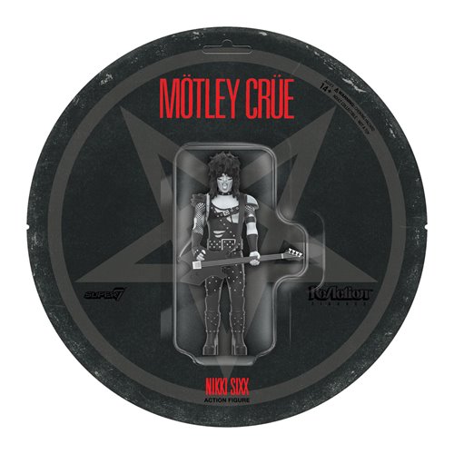 Motley Crue Nikki Sixx Black and White Shout at the Devil 3 3/4-Inch ReAction Figure
