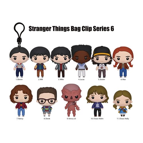 Stranger Things Season 5 Series 6 3D Foam Bag Clip Display Case of 24