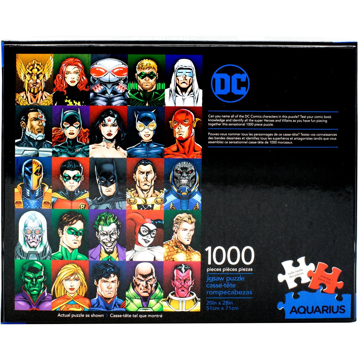 Por cierto guión Los Alpes DC Comics Faces 1,000-Piece Puzzle - Entertainment Earth
