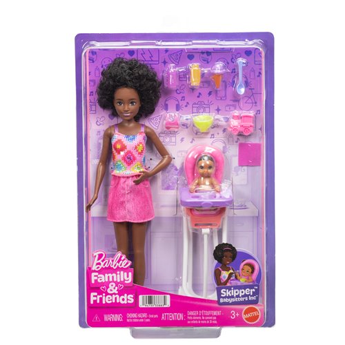 Barbie Family & Friends Playset and Doll Case of 3
