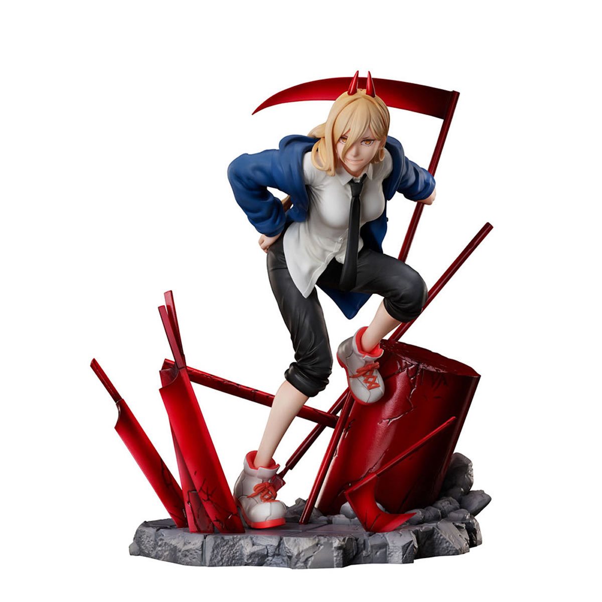 Chainsaw Man Statue Lets The Blood Flow With Power & Meowy