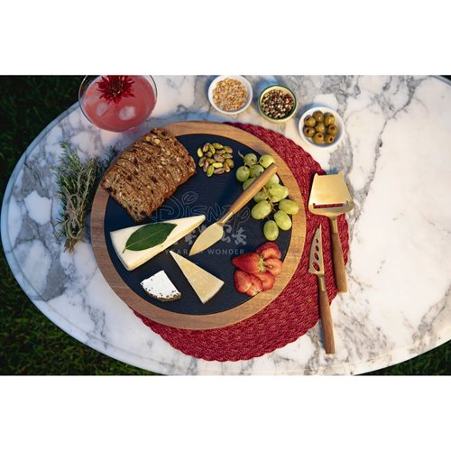 Disney 100 Insignia Acacia and Slate Serving Board with Cheese Tools
