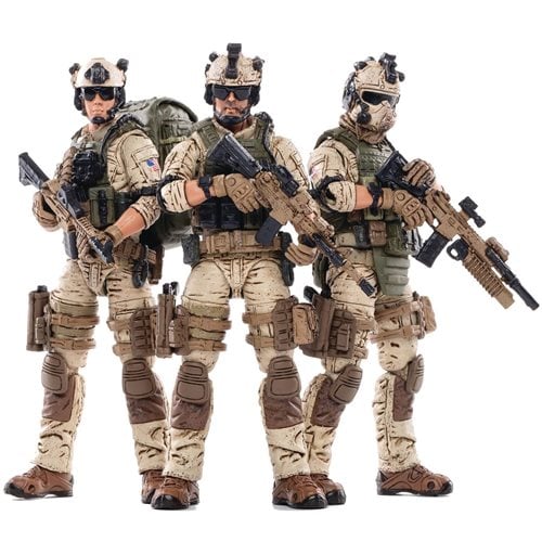 1/18  six US soldiers army/military action figures completed
