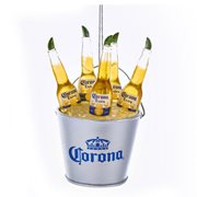 Corona Bottles in Ice Bucket 3 3/4-Inch Ornament