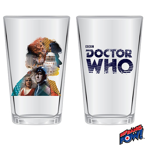 Doctor Who Anniversary Sixth Doctor 16 oz. Glass Set of 2