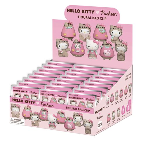 Hello Kitty Pusheen 3D Foam Bag Clip Display Case 24